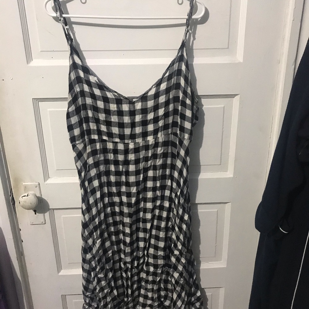 Black/White Plaid Dress